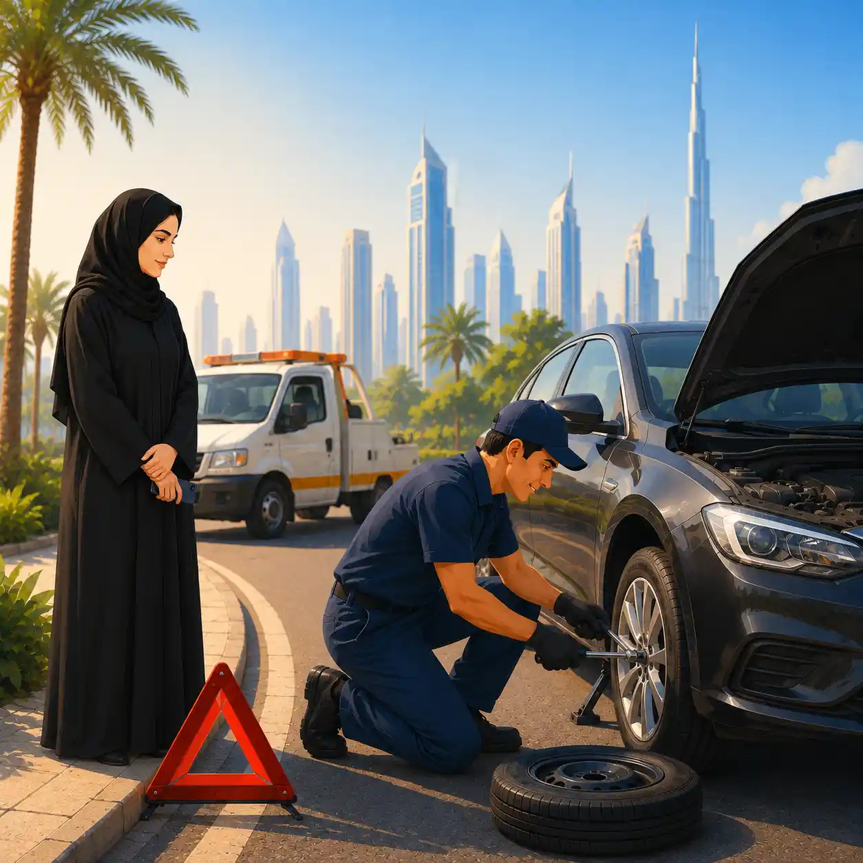  Stuck on the Road? Get Quick Roadside Assistance Anywhere in the UAE